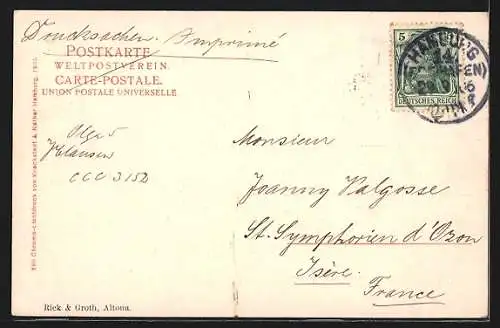 AK Hamburg, Dampfer Palatia im Dock