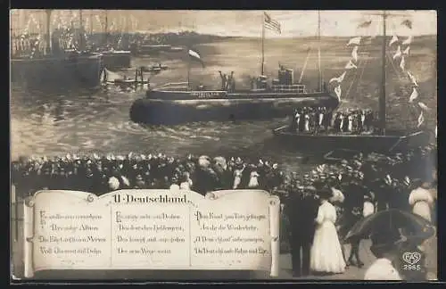 AK U-Boot Deutschland im Hafen