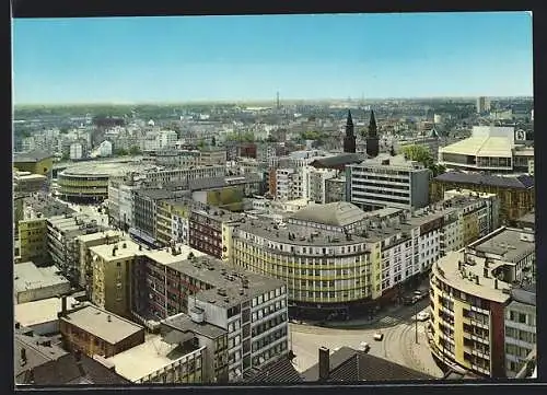 AK Ludwigshafen, Blick auf die Innenstadt aus der Vogelschau
