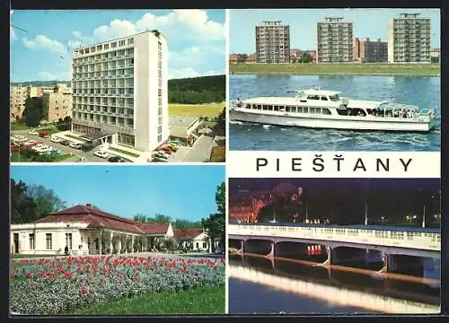 AK Piestany, Interhotel Magnolia, Lod Adam Trajan, Napoleonske kupele, Kolonadovy most