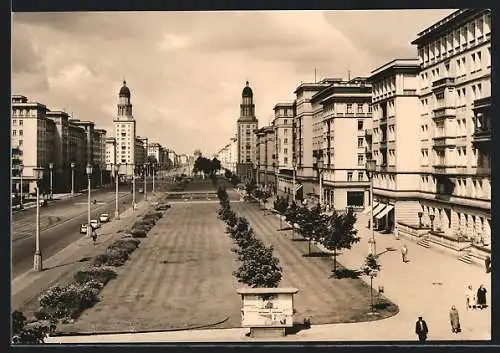 AK Berlin, Frankfurter Tor mit Karl-Marx-Allee