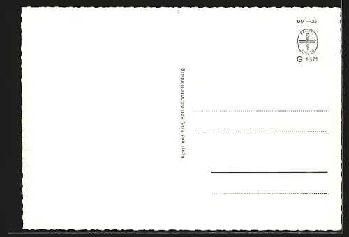 AK Berlin, VW Käfer am Strassenrand vor dem Hotel Hilton