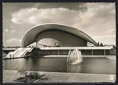 AK Berlin, Kongresshalle mit Springbrunnen