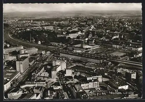 AK Bochum, Gesamtansicht vom Flugzeug aus