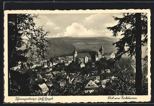 AK Schwarzenberg i. Erzgeb., Blick vom Rothelmann