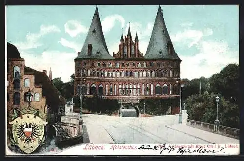 AK Lübeck, Strasse am Holstenthor