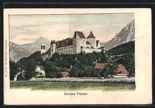 AK Füssen, Ansicht vom Schloss