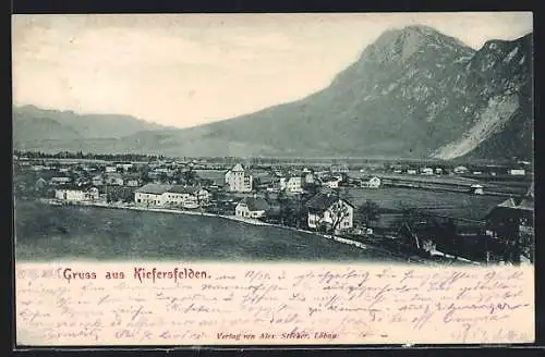 AK Kiefersfelden, Ortsansicht aus der Ferne