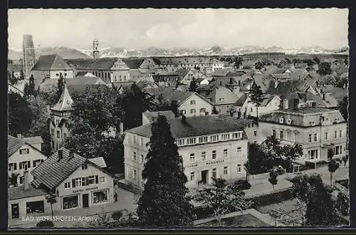 AK Bad Wörishofen /Allgäu, Blick auf Pfarr- und Klosterkirche mit Dominikanerinnenkloster