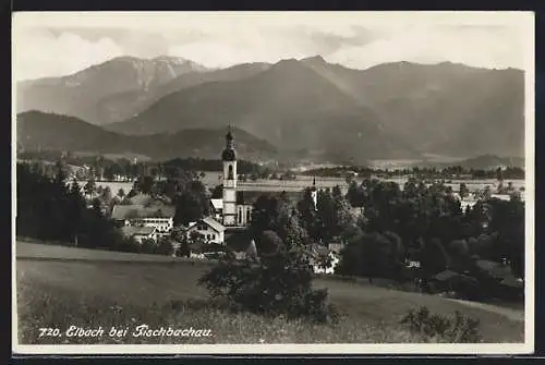 AK Elbach bei Fischbachau, Ortsansicht mit Kirche