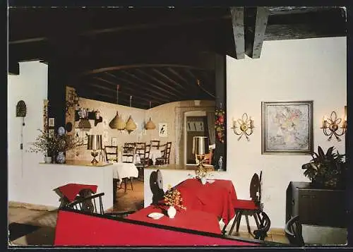 AK Badenweiler, Hotel-Café-Restaurant Eckerlin, Innenansicht