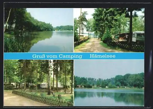 AK Marklohe am Hämelsee, Campingplatz von Karsten Pitscheneder, Campingvans und Seeblick