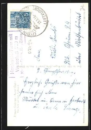 AK Oybin /Zittauer Gebirge, Turm auf dem Hochwald