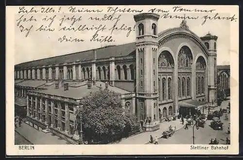 AK Berlin, Reger Betrieb am Stettiner Bahnhof