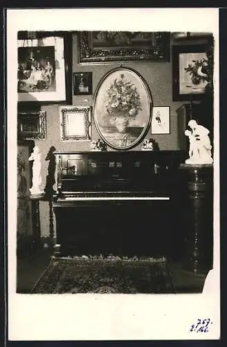 Foto-AK Wiesbaden, Auktionshaus Georg Jäger, Luisenstrasse 6, Steinweg-Piano