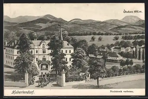 AK Hubertendorf, Ortspartie mit Schloss