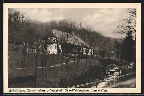 AK Ober-Weidlingbach, Rohrleitner`s Gasthaus Marienbad