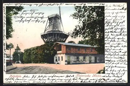 AK Potsdam, Ansicht der historischen Windmühle