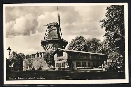 AK Potsdam, Sanssouci, Historische Windmühle