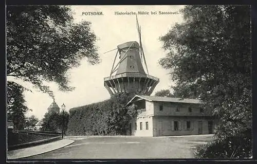 AK Potsdam, Blick auf die Historische Mühle