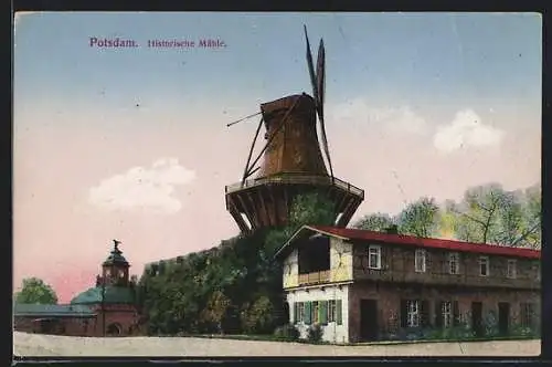 AK Potsdam, historische Mühle