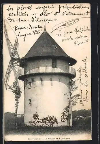 AK Montfermeil, Windmühle, Le Moulin de la Galette