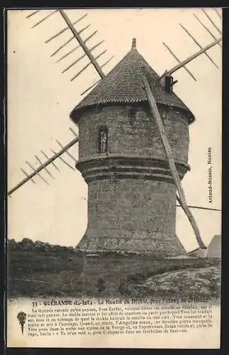 AK Guérande, Le Moulin du Diable, Près l`etang de Cremear