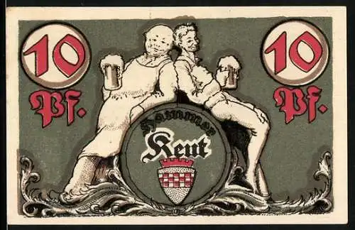 Notgeld Hamm /Westf. 1921, 10 Pfennig, Hammer Keut
