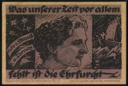 Notgeld Hannover 1922, 2 Mark, Lulu v. Strauss u. Torney