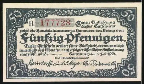 Notgeld Hannover 1921, 50 Pfennig, Leinepartie