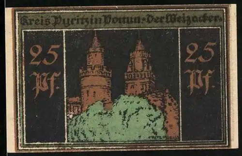 Notgeld Pyritz i. Pomm. 1921, 25 Pfennig, Weizacker