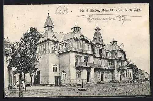 AK Mönichkirchen, Hotel Binder, Aussenansicht