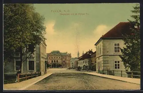 AK Tulln, Haptplatz mit St. Pöltner Tor