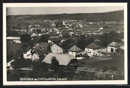 AK Schalchen bei Mattighofen, Ortsansicht aus der Vogelschau