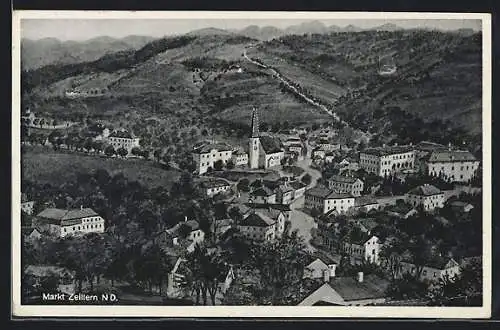 AK Zeillern, Gesamtansicht aus der Vogelschau