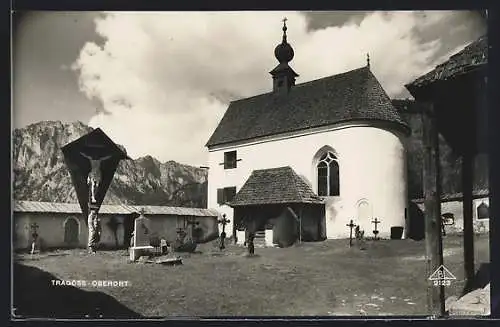 AK Tragöss-Oberort, Kapelle mit Kreuz