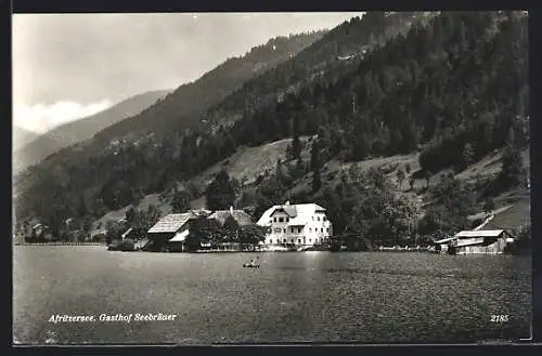 AK Afritz, See mit Gasthof Seebräuer