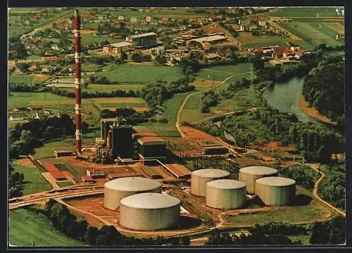 AK Werndorf, Steweag-Dampfkraftwerk Neudorf-Werndorf vom Flugzeug aus