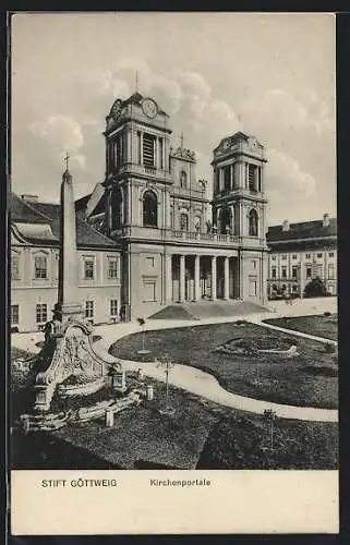 AK Göttweig, Stift mit Grünanlage