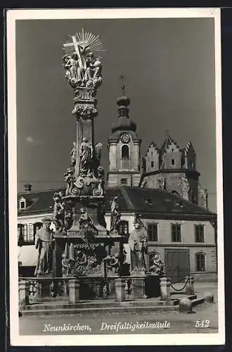 AK Neunkirchen, Dreifaltigkeitssäule mit Kirche