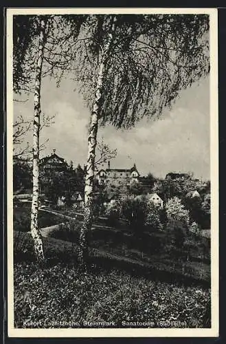 AK Lassnitzhöhe, Blick vom Ortsrand zum Sanatorium