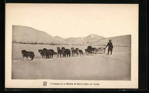 AK Hundegespann, L'Attelage de la Mission de Mary's Igloo en voyage