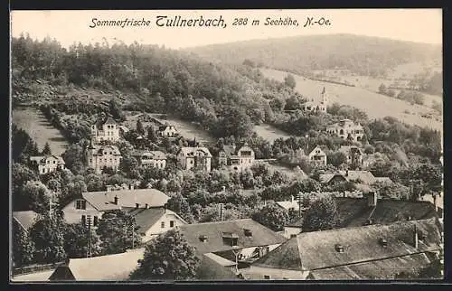 AK Tullnerbach, Ortsansicht aus der Vogelschau