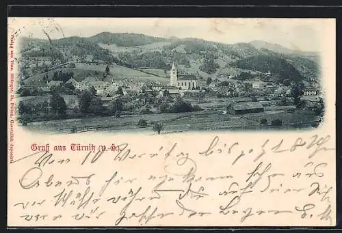 AK Türnitz, Ortsansicht mit Blick zur Kirche