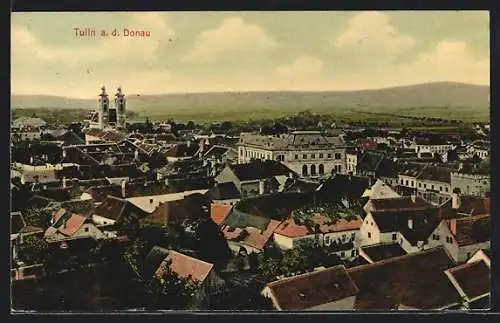 AK Tulln a. d. Donau, Teilansicht mit Kirche