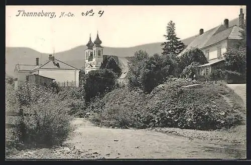 AK Thenneberg, Ortspartie mit Blick zur Kirche