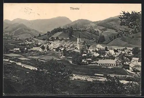 AK Türnitz, Ortsansicht mit Kirche