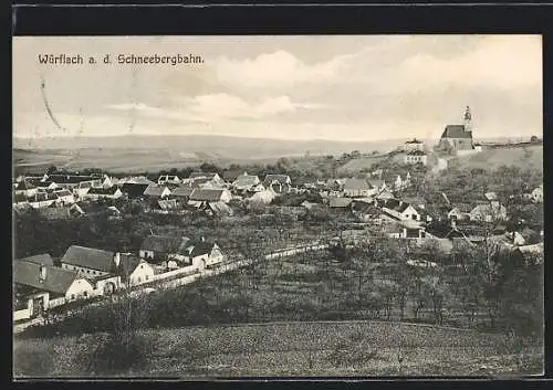 AK Würflach a.d . Schneebergbahn, Ortsansicht
