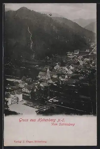 AK Hohenberg, Ortsansicht vom Schlossberg aus