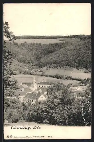 AK Thernberg, Blick auf den Ort vom Hang aus